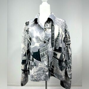 Raakhee novelty print gray jacket size L-XL